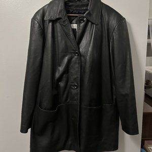 Valerie Stevens Womens Black Lambskin Leather Jacket S